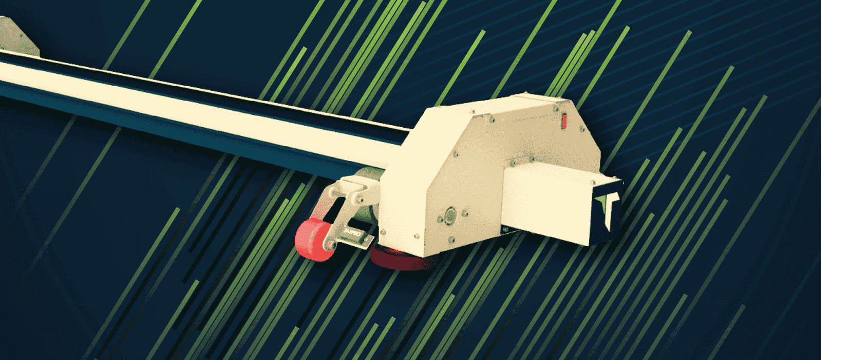 Model-T - Solar Panel Cleaning Robot by Taypro Taypro Single-Axis Tracker Solar Panel Cleaning Robot - For tracking solar panel systems